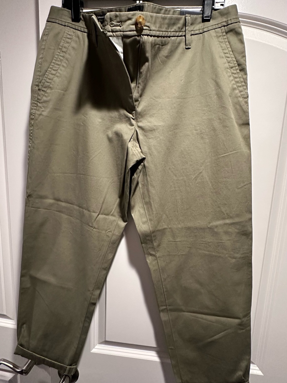 Talbots Olive Cropped Ankle Chino Pants